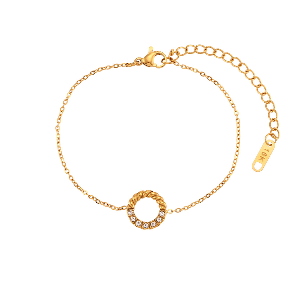 Bracelet - Gold - white diamond