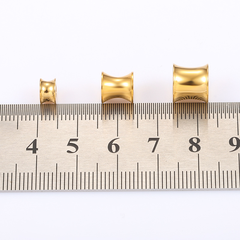 18K gold plated 6.5x4x3mm