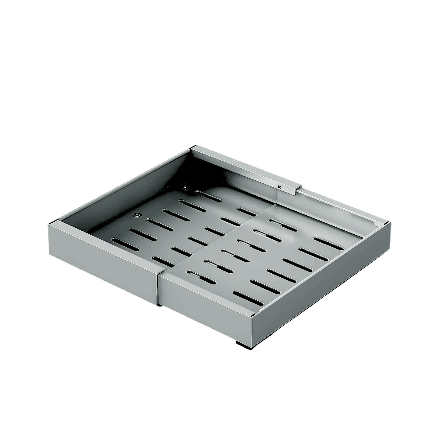 Grey small telescopic pull tray three slides 32-52cm