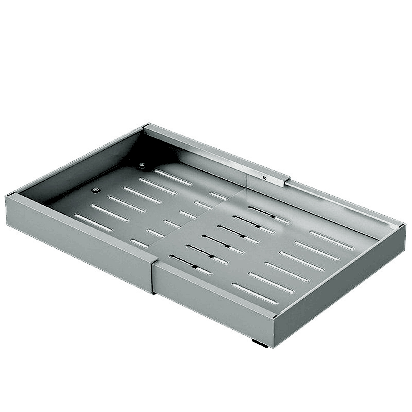 Grey large telescopic pull tray three slides 42-68cm