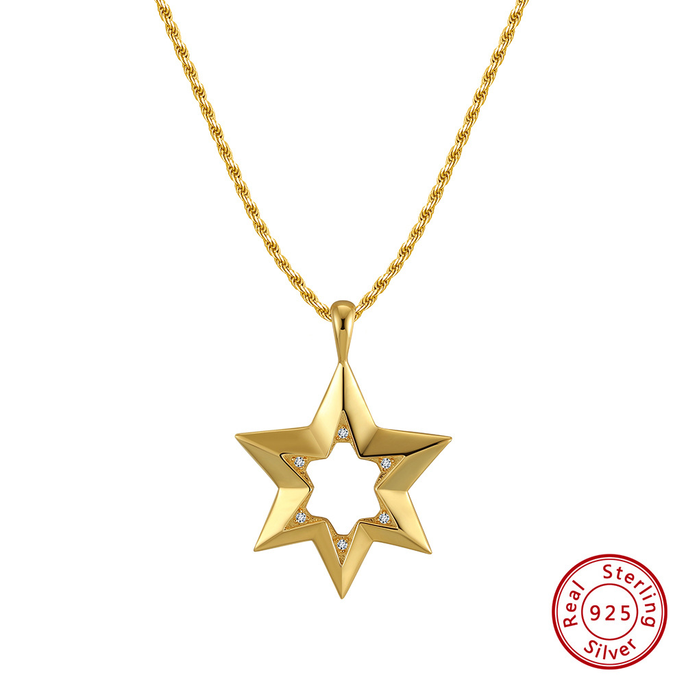 Single pendant, plated: 18K gold -30x22mm