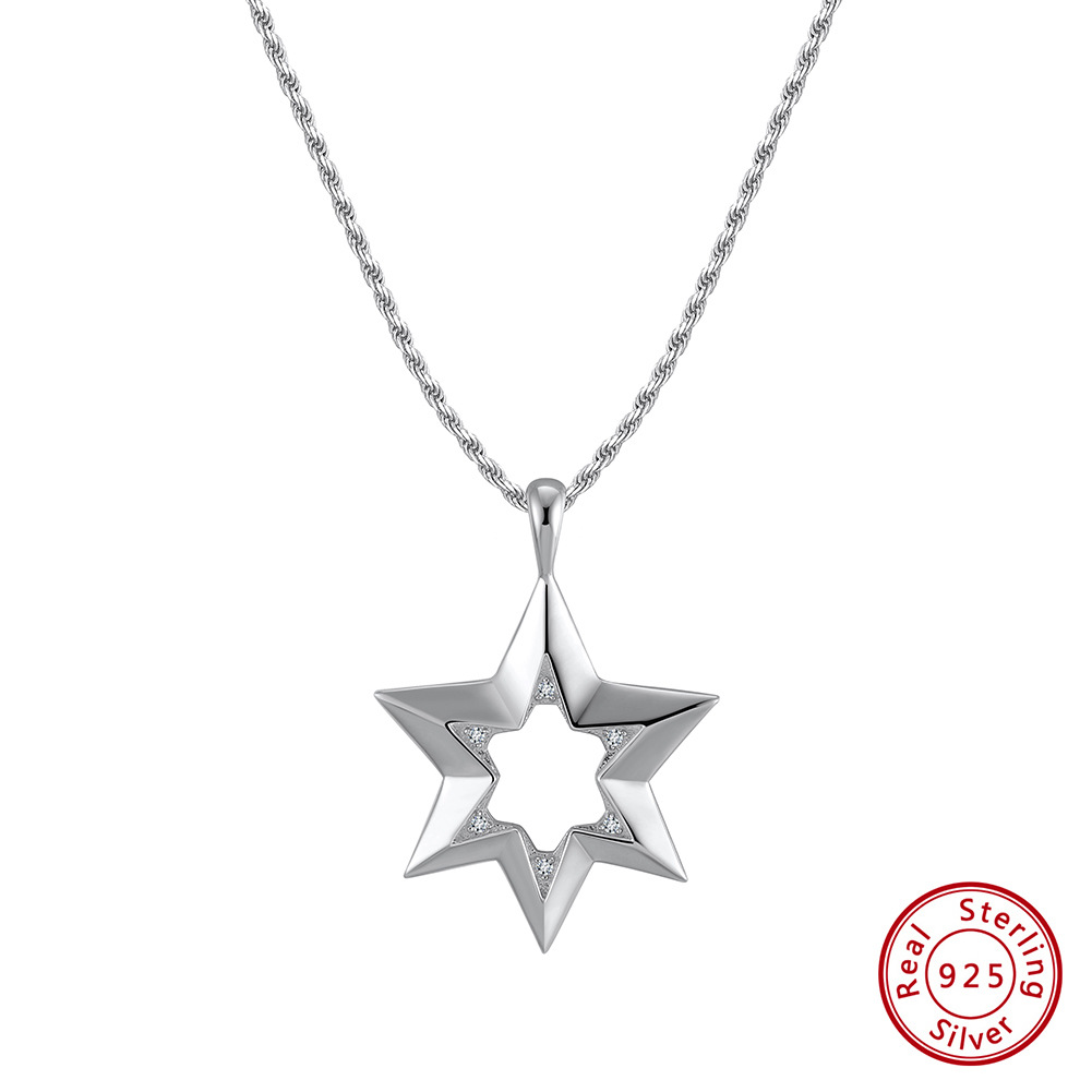 Single pendant, plated: platinum -30x22mm