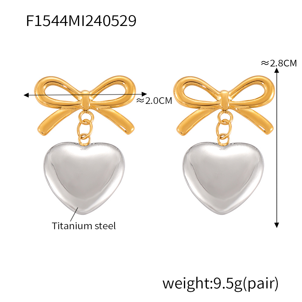 2:Earrings in a steel color