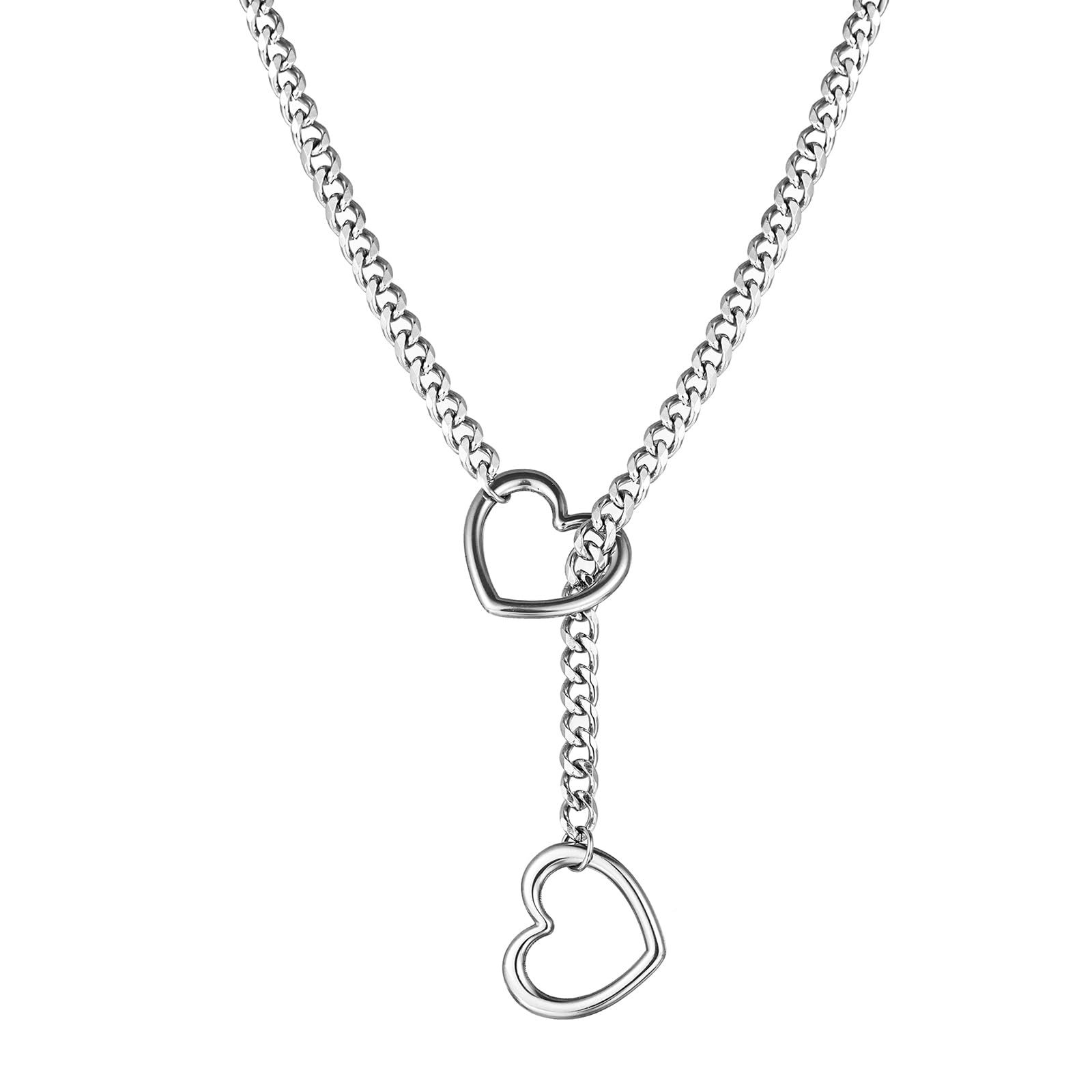 Steel love necklace