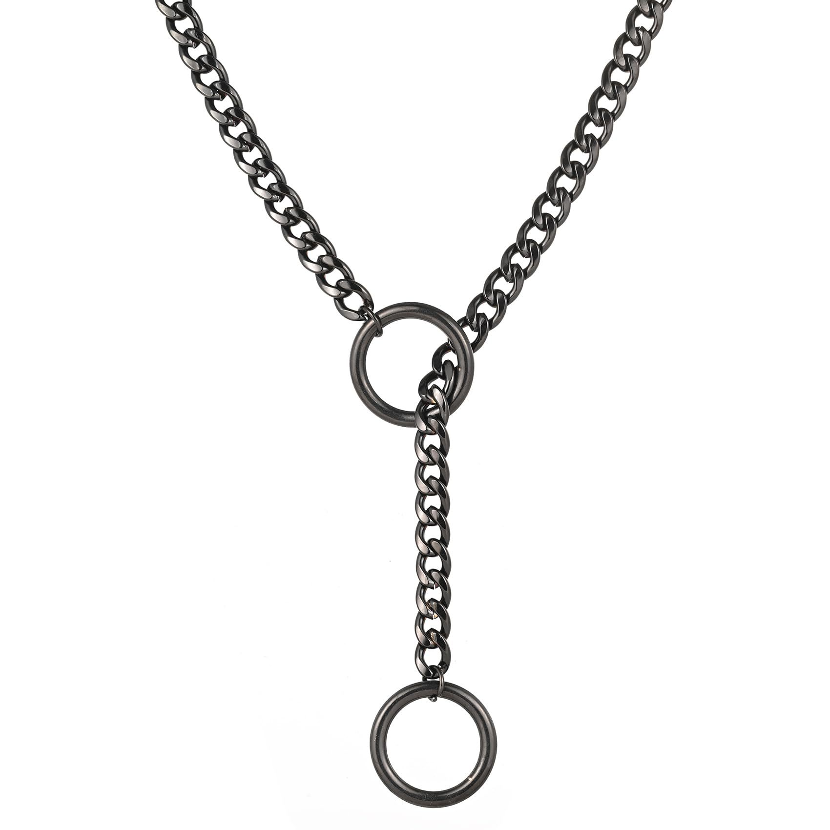 6:Black Ring Necklace