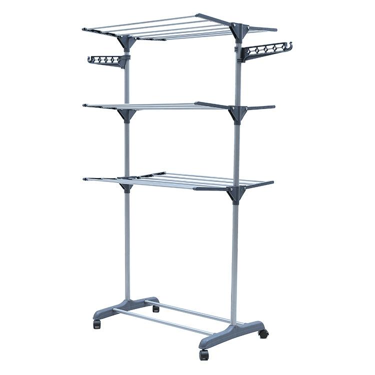 Gray single-column drying rack