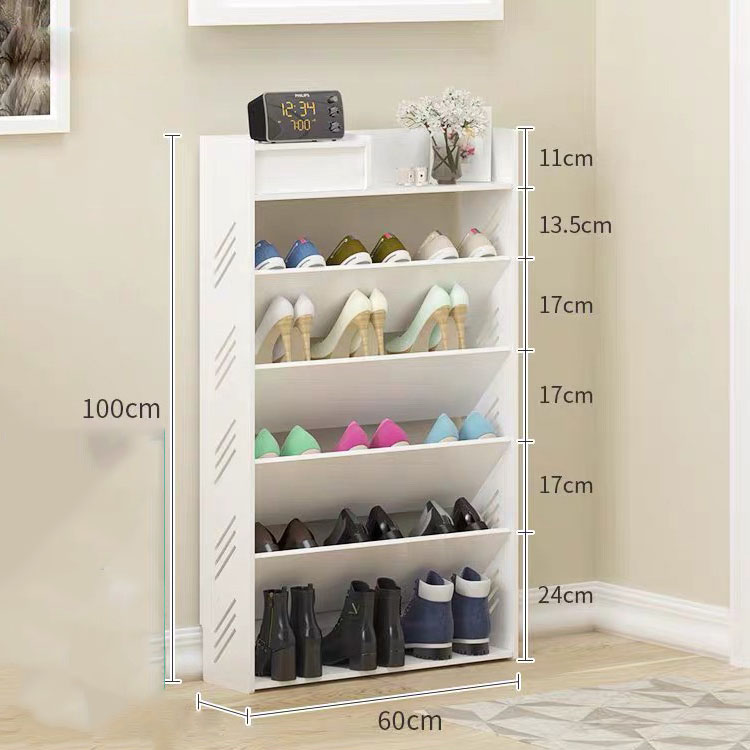 Simple diagonal insert shoe rack medium