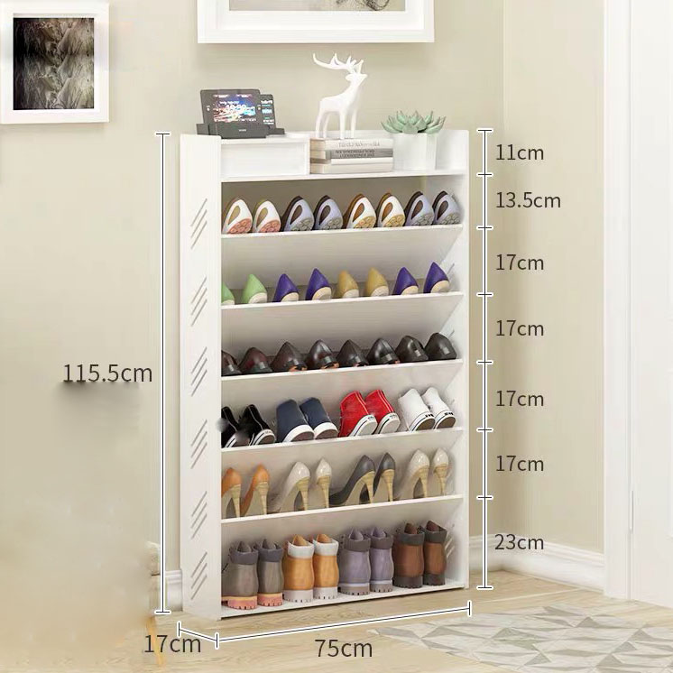 Simple diagonal insert shoe rack large