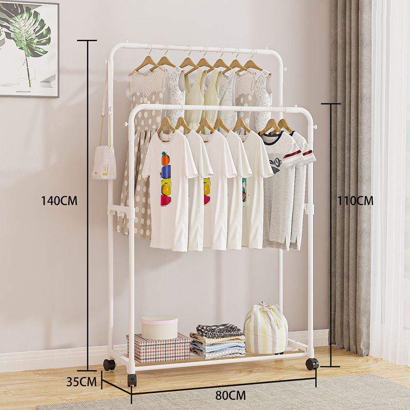 Double pole single 80cm- white