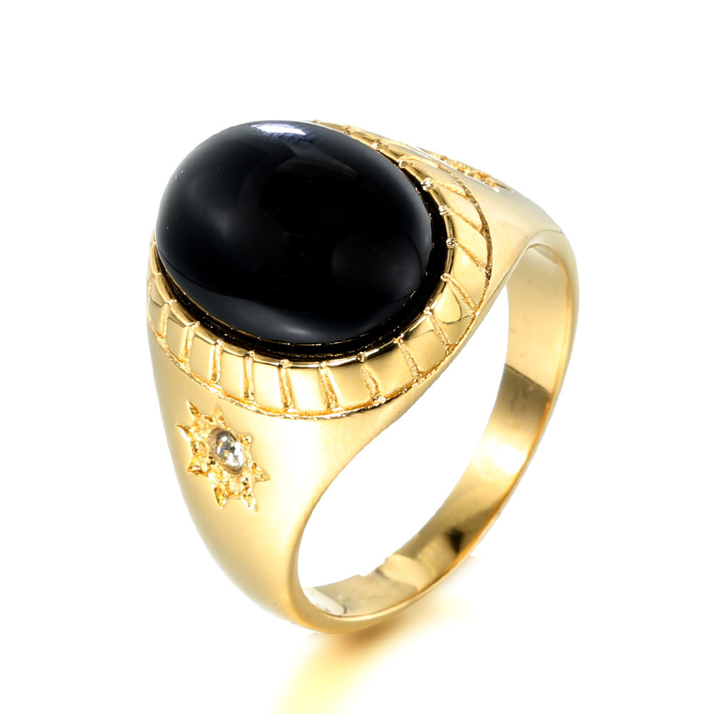 5:Black gems on gold background