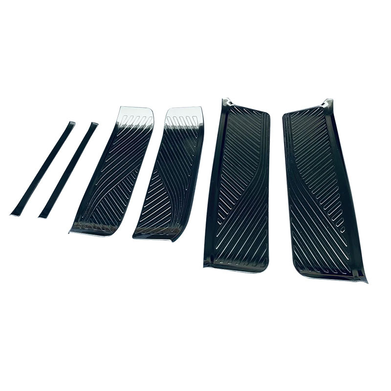 External threshold bar [Black brushed] 6-piece set