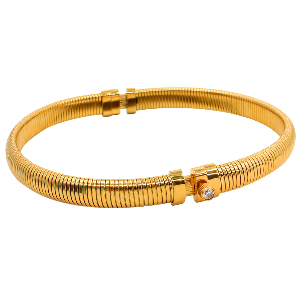 YS809 12mm smooth gold collar