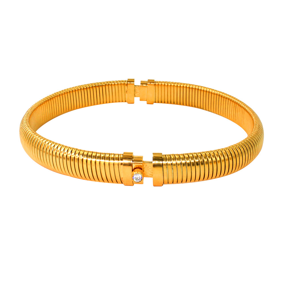 19:YS809 16mm smooth gold collar