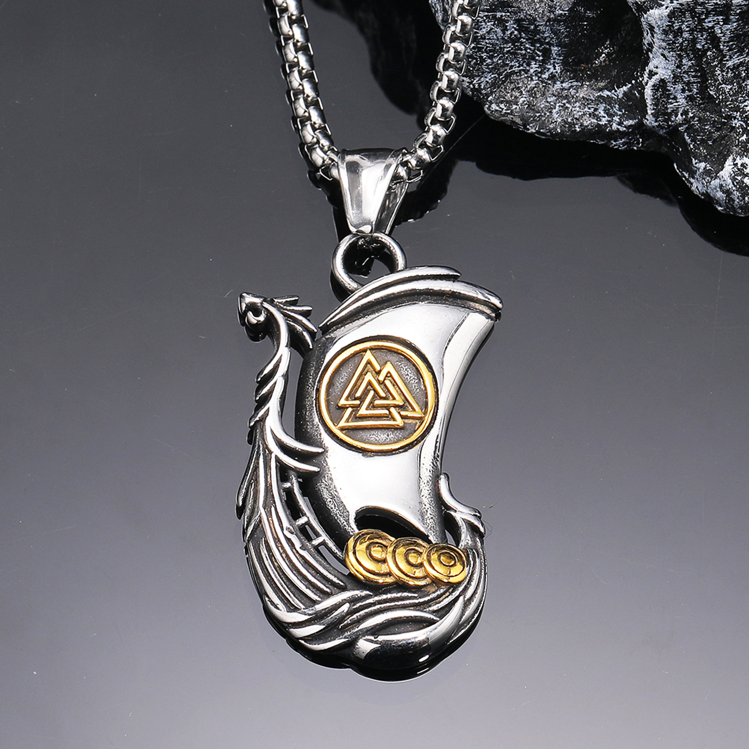 A gold pendant