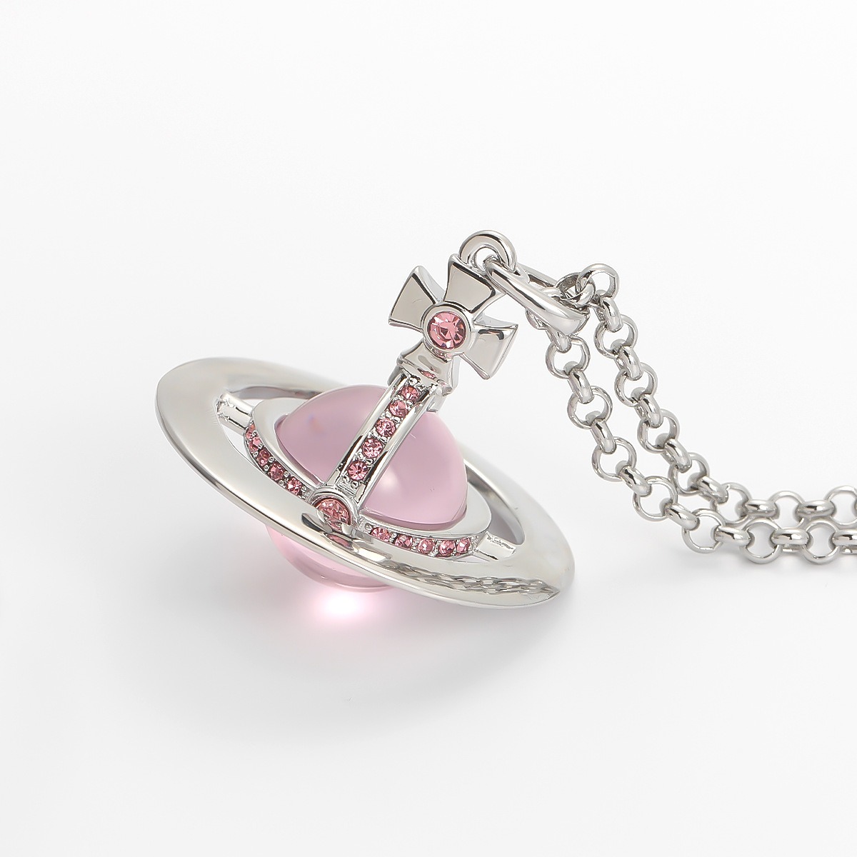 Large pink - Platinum plated