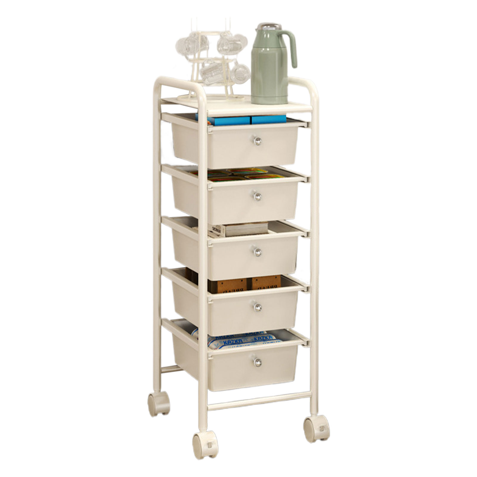 Single side storage rack with handle