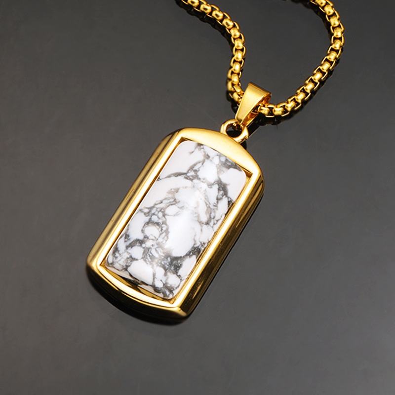 4:White turquoise pendant