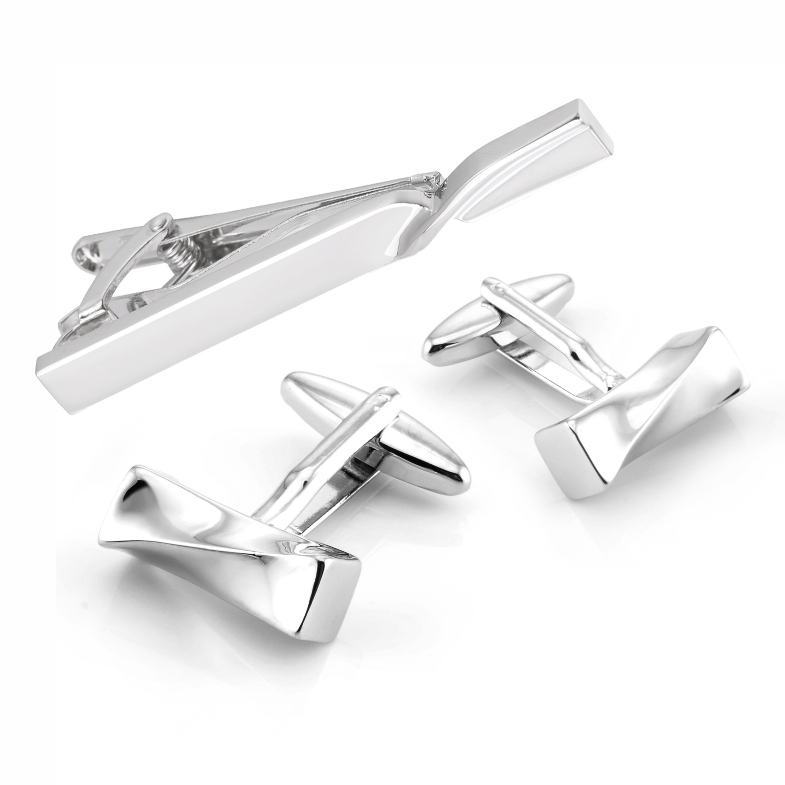 White steel kink set 14k