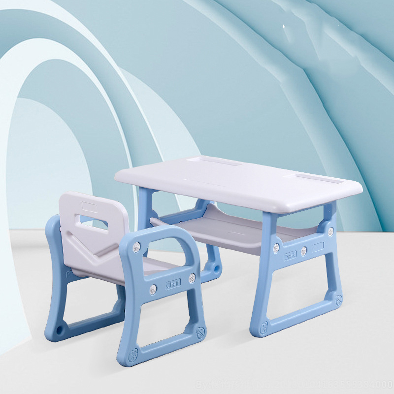 Mint blue a table and a chair