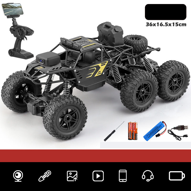 TQ-7 Black 2.4G six-wheel four-wheel drive camera