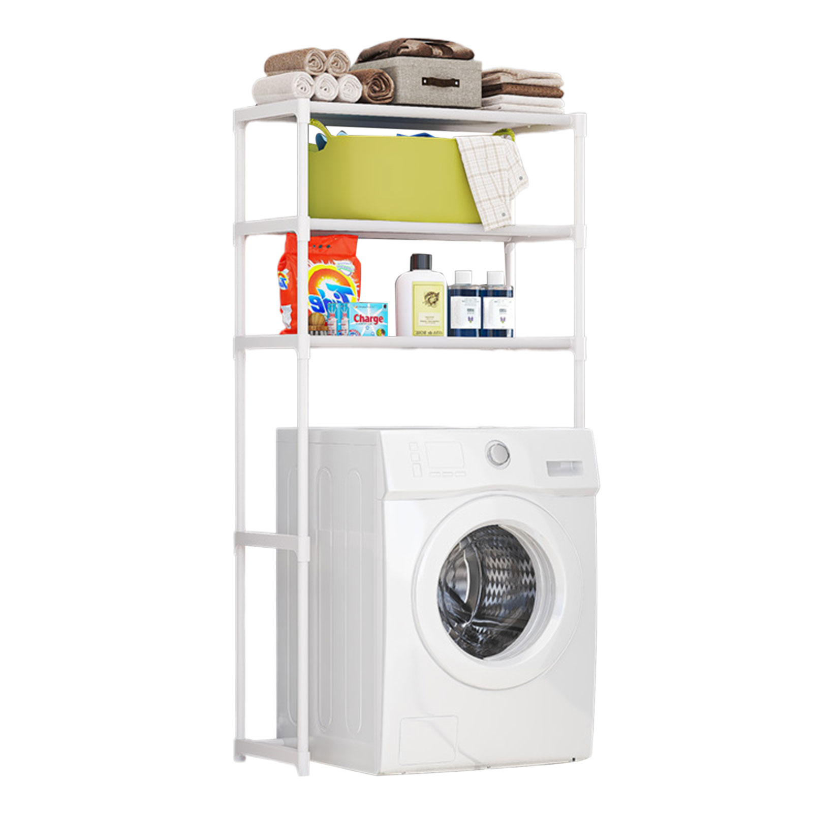 White three-layer washing machine rack