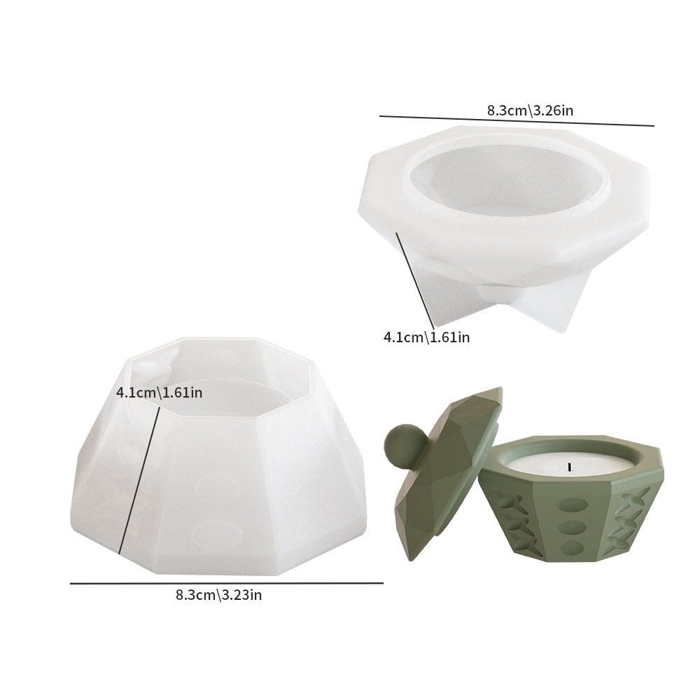 Big octagonal candle cup combination