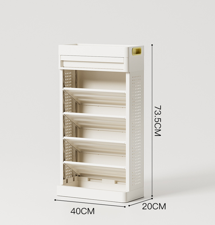 Side bookshelf -5 levels - Base model - with drawers without wheels