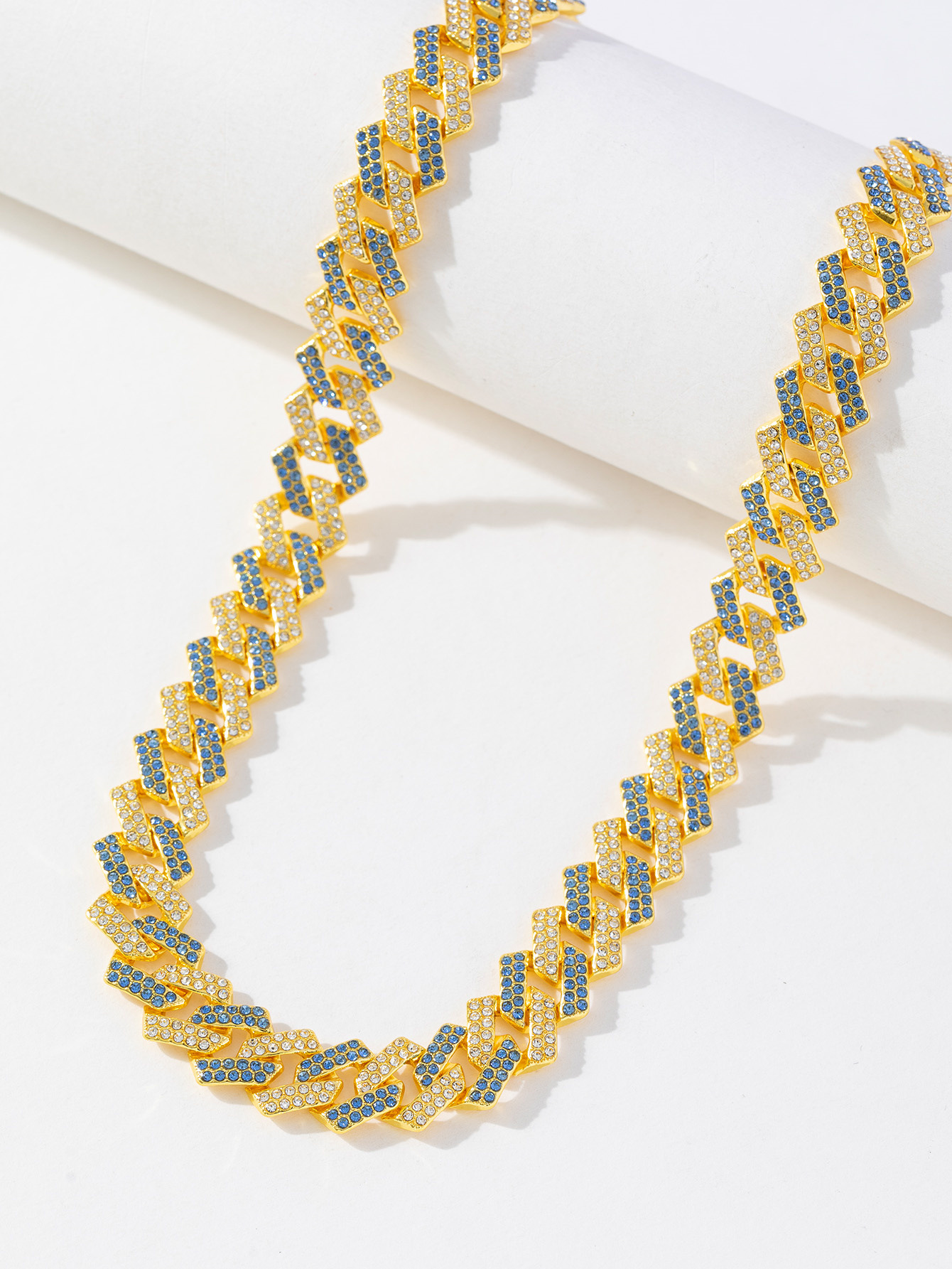 7:Gold and blue diamond (Necklace) 20inch(50cm)