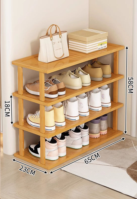 Simple spliced shoe rack - four layers 65 long