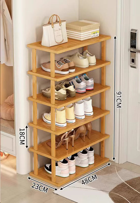 Simple spliced shoe rack - six layers 47 long