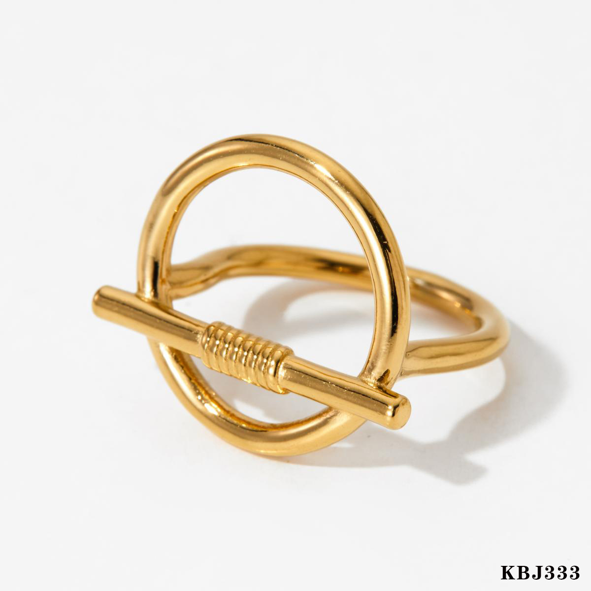 Gold number eight ring