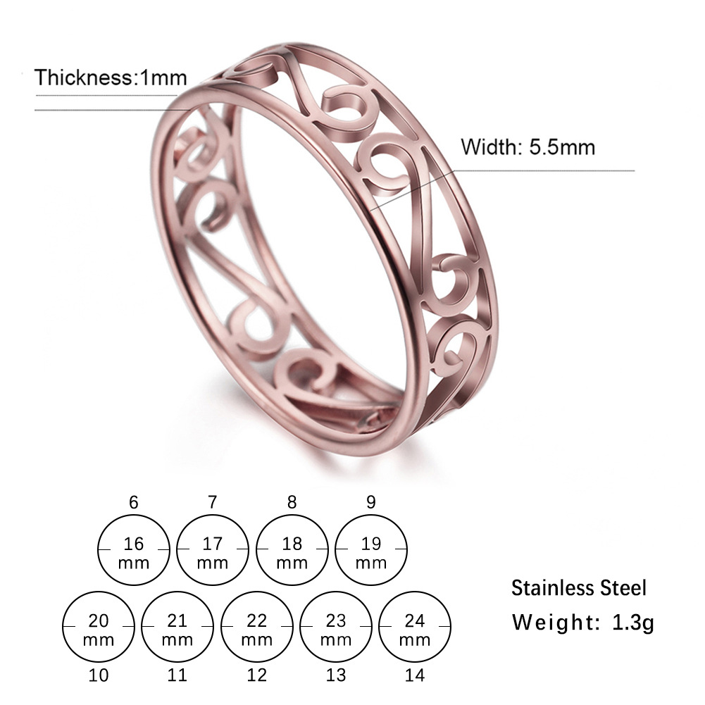 rose gold color US Size #6