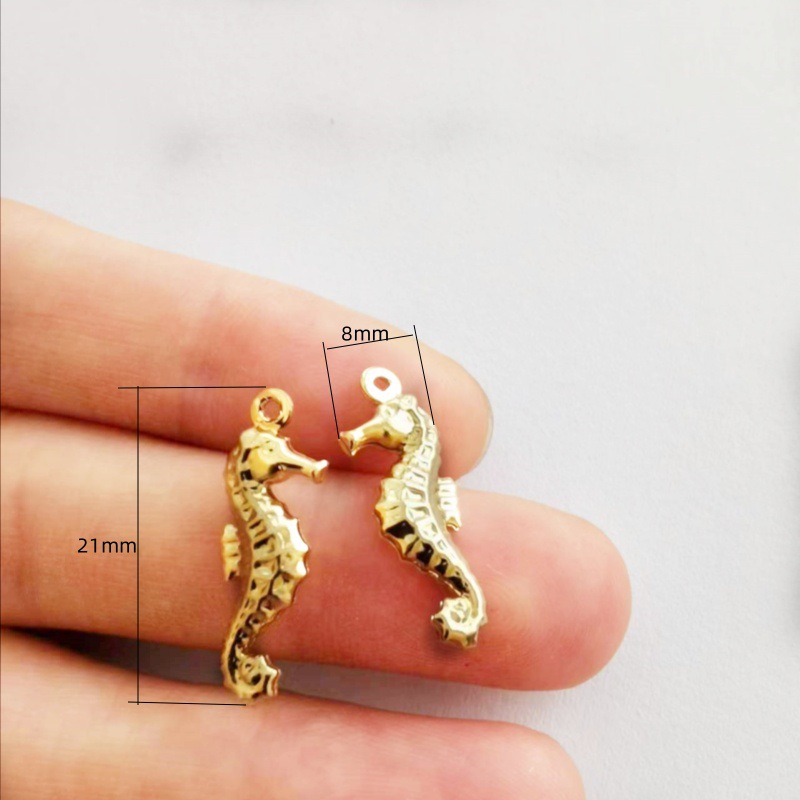 Hippocampus 8 * 18mm-gold