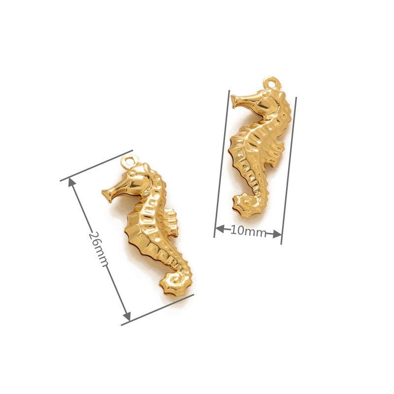 Seahorse 10 * 26mm-Gold