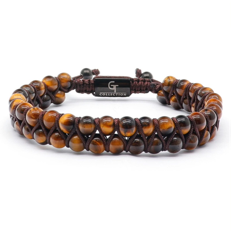 2 6mm- Tiger Eye stone bracelet