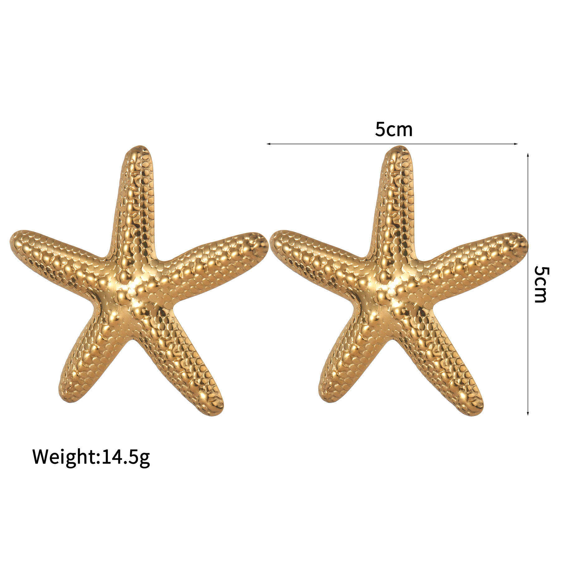 15:Exaggerated starfish earrings