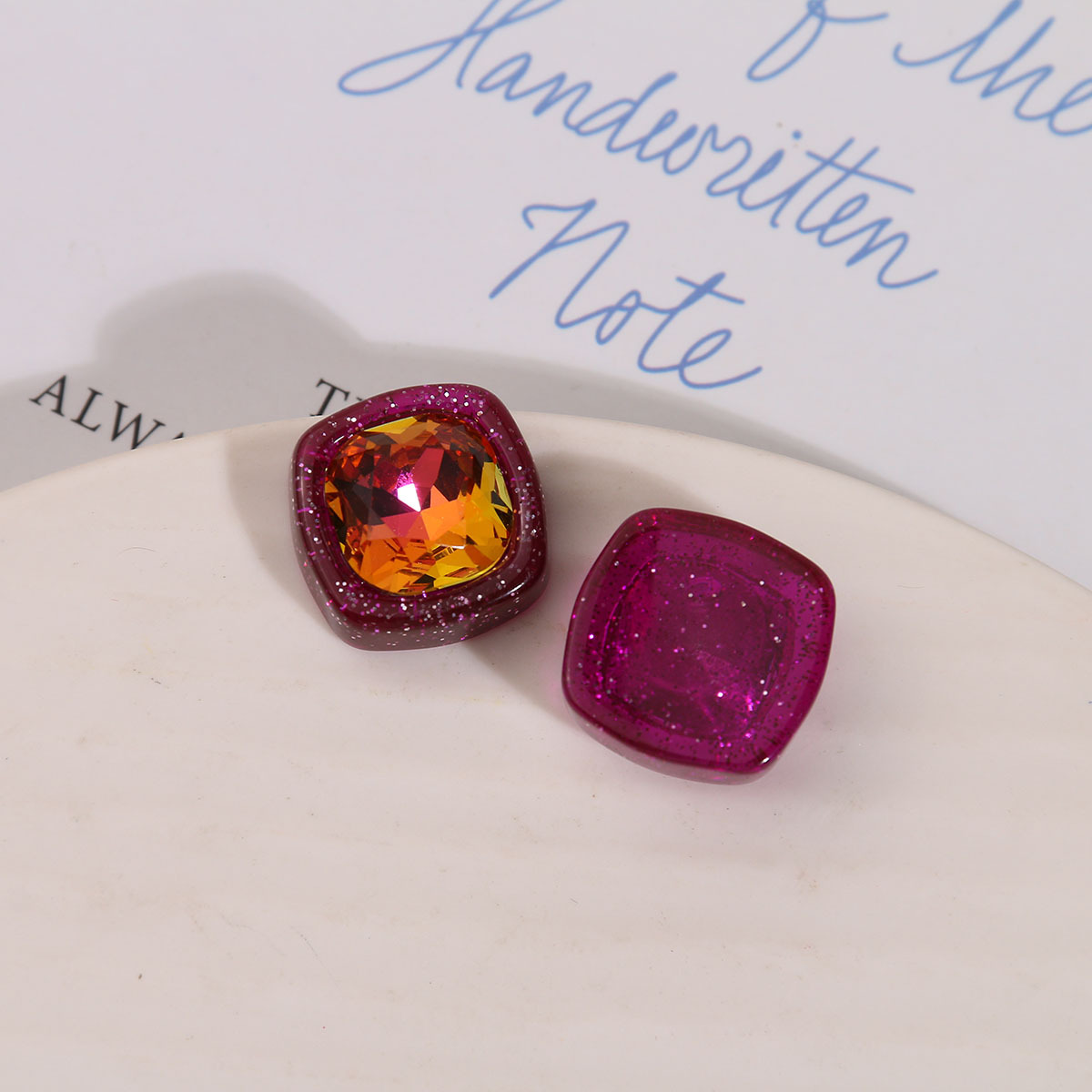 Rose purple orange diamond