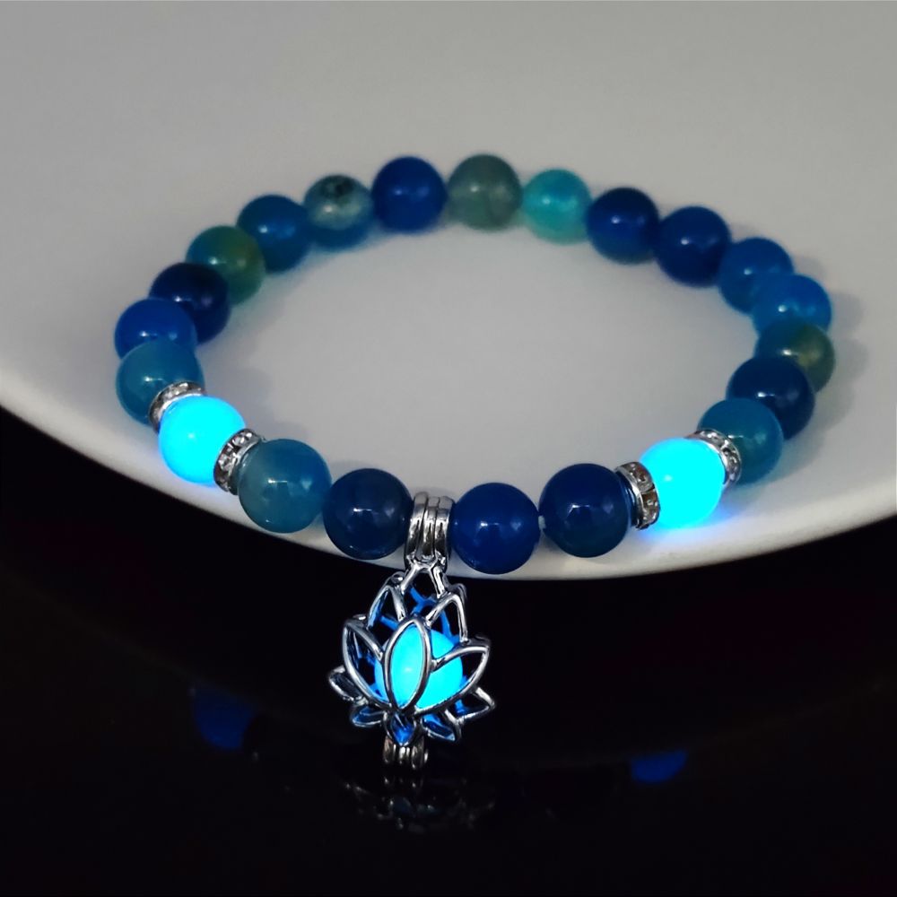 H 8mm blue agate