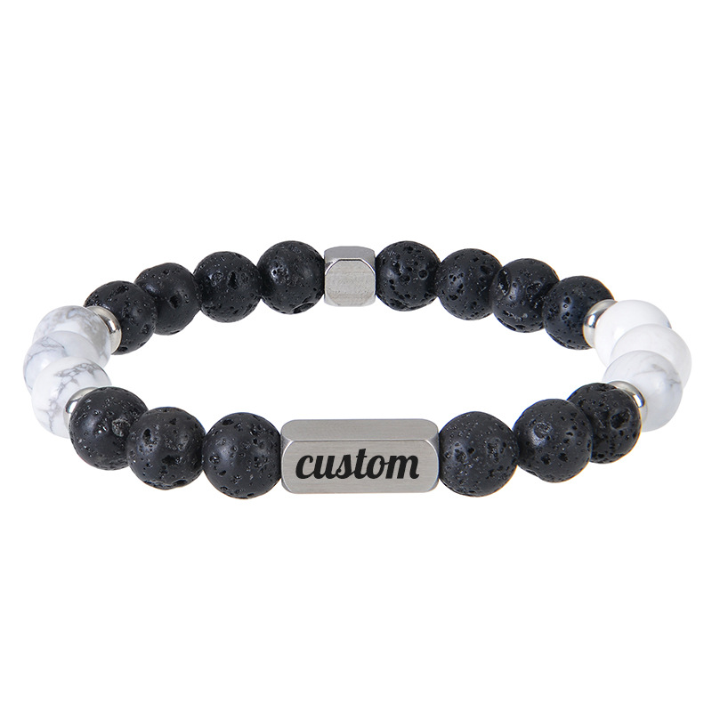 4:White Turquoise volcanic stone bracelet