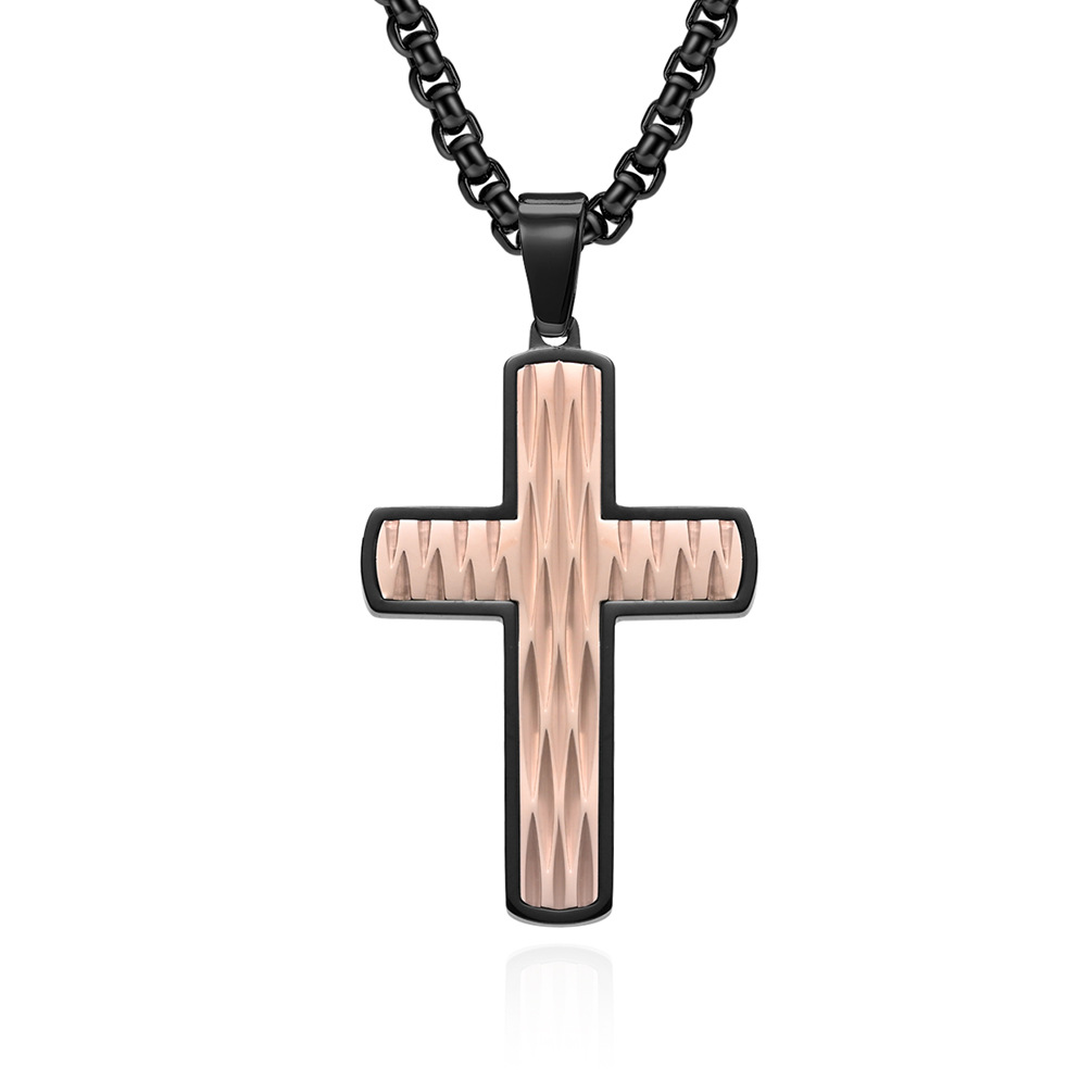 Black rose gold plus pearl chain