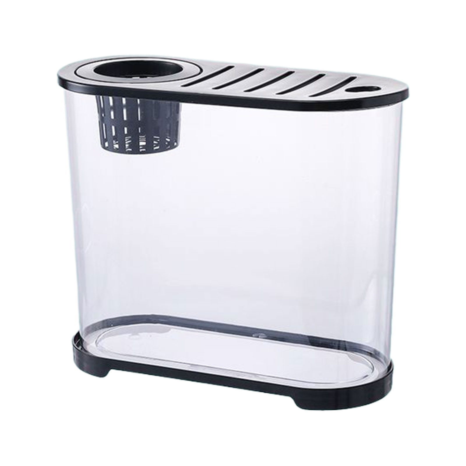 Tall black fish tank   base   lid   net