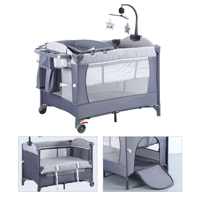 Grey lifting bed