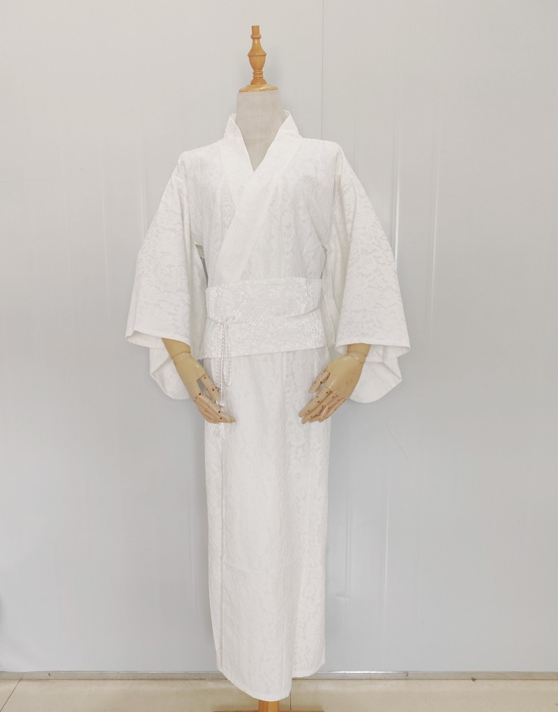 Kimono send white waist fan