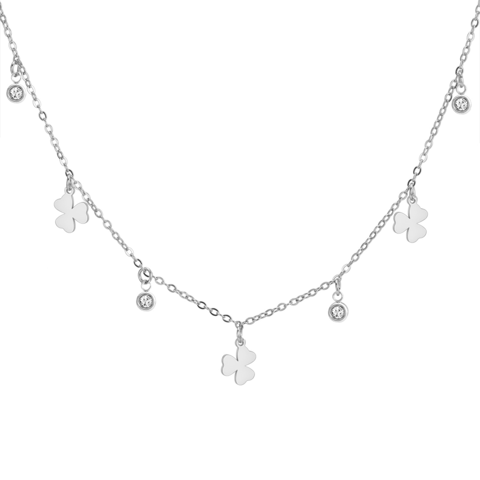 Steel diamond pendant combination chain