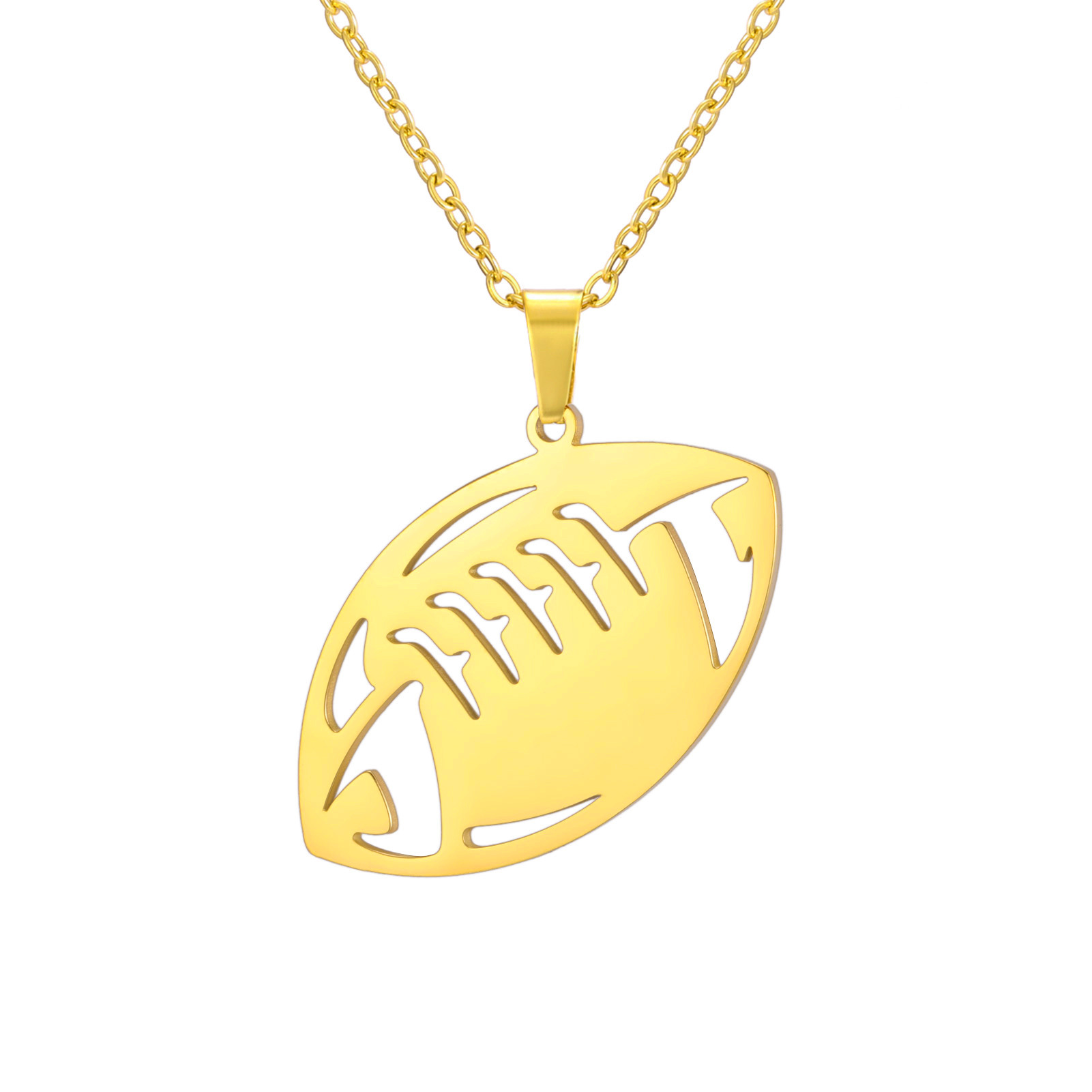 Gold rugby cross chain