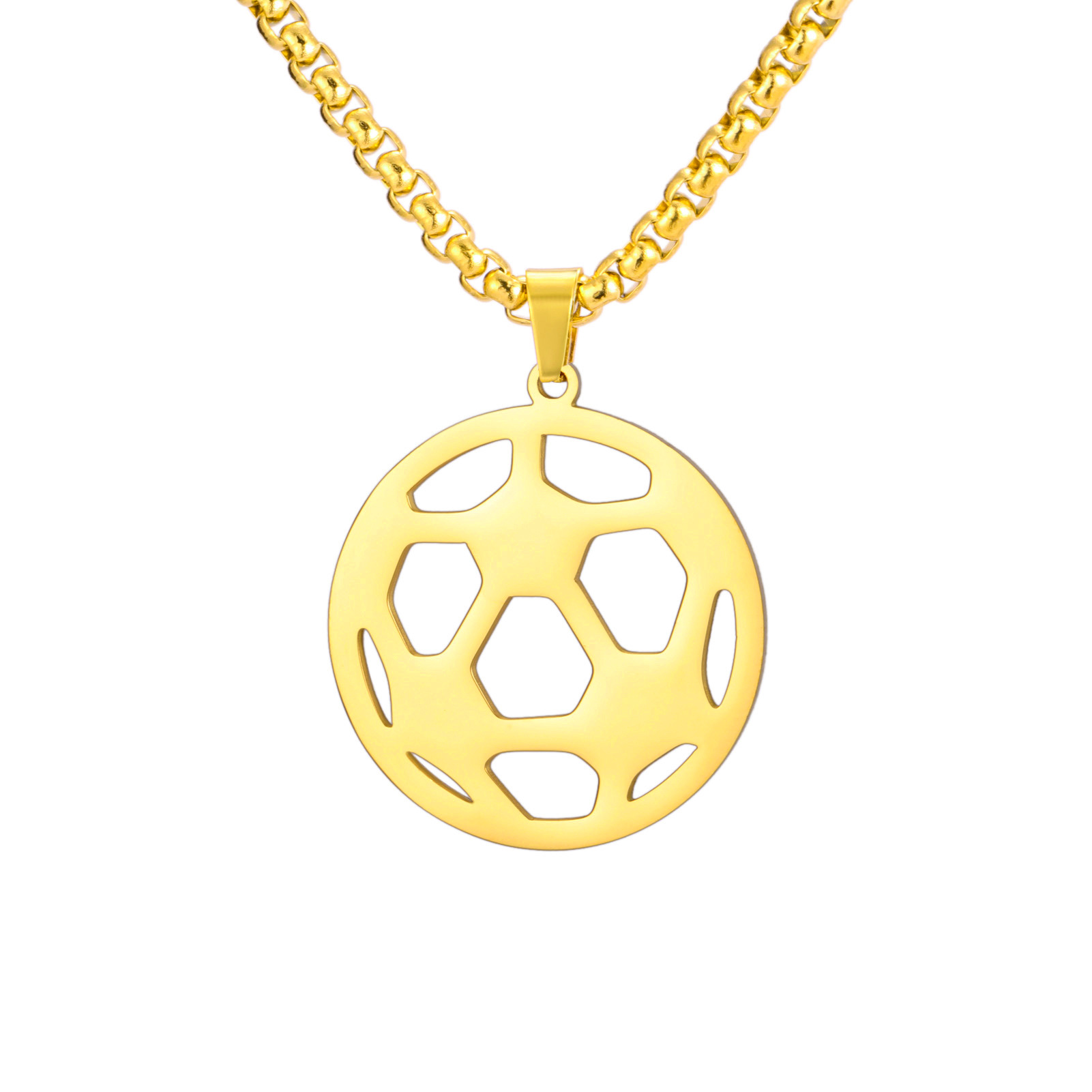 8:Golden football box chain