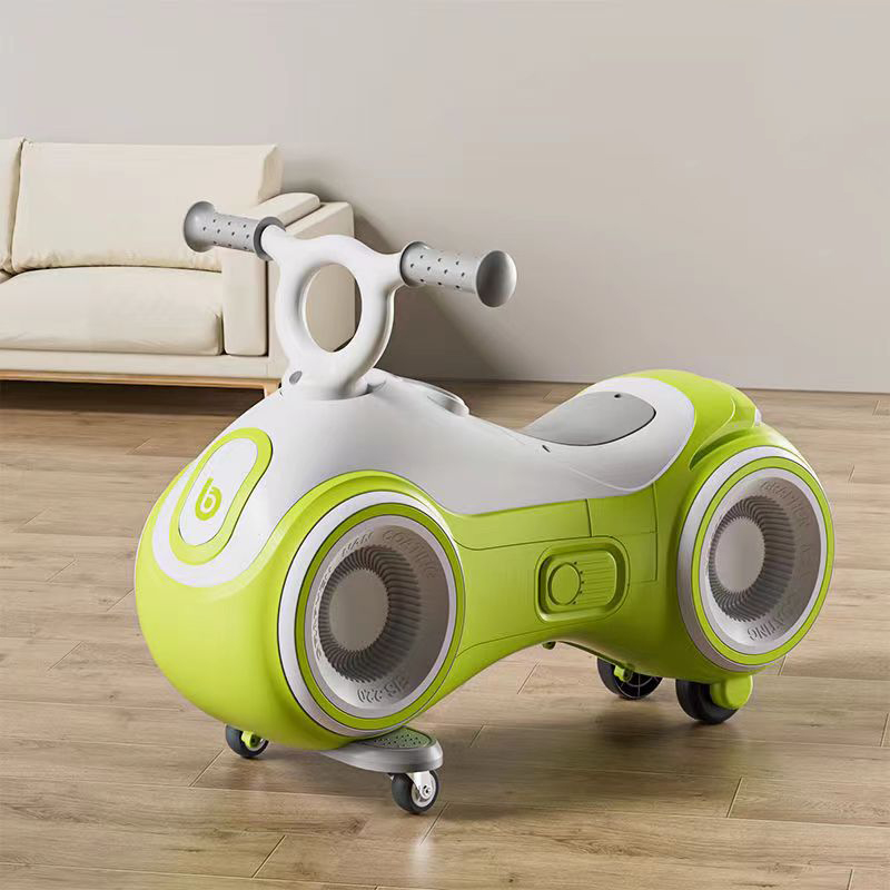 Lime green [Lighting and music   universal wheel   leather bag]