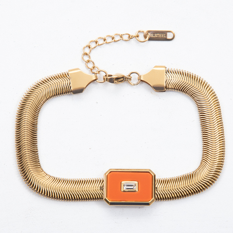 orange Bracelet:18-3CM- Tail tag