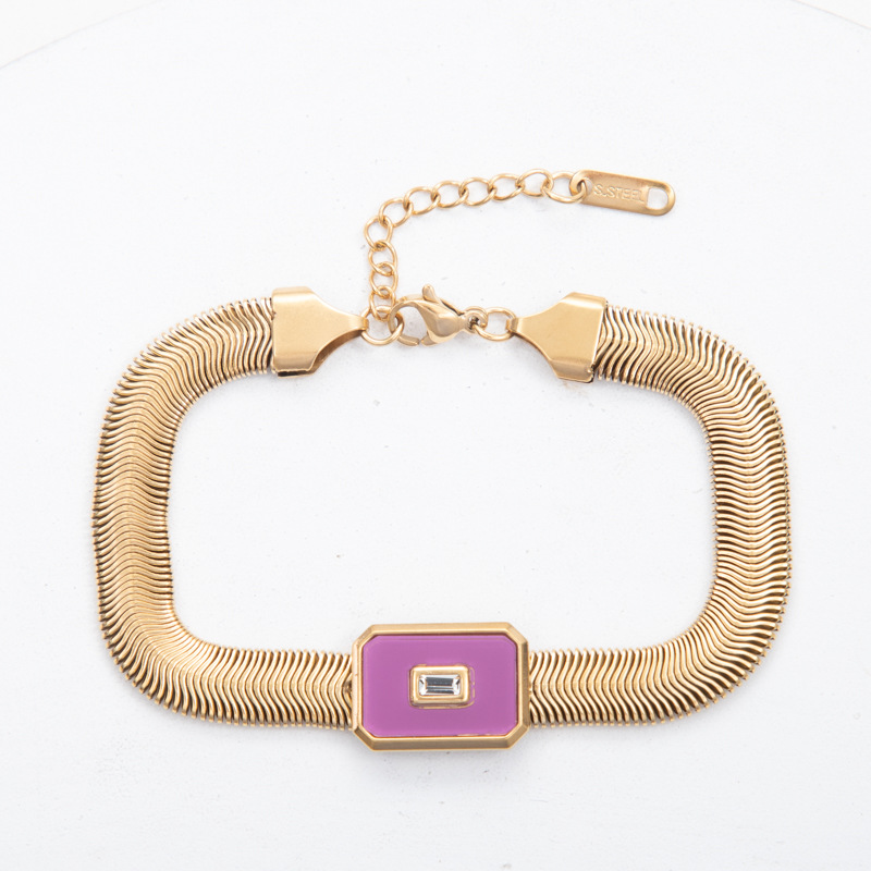 purple Bracelet:18-3CM- Tail tag