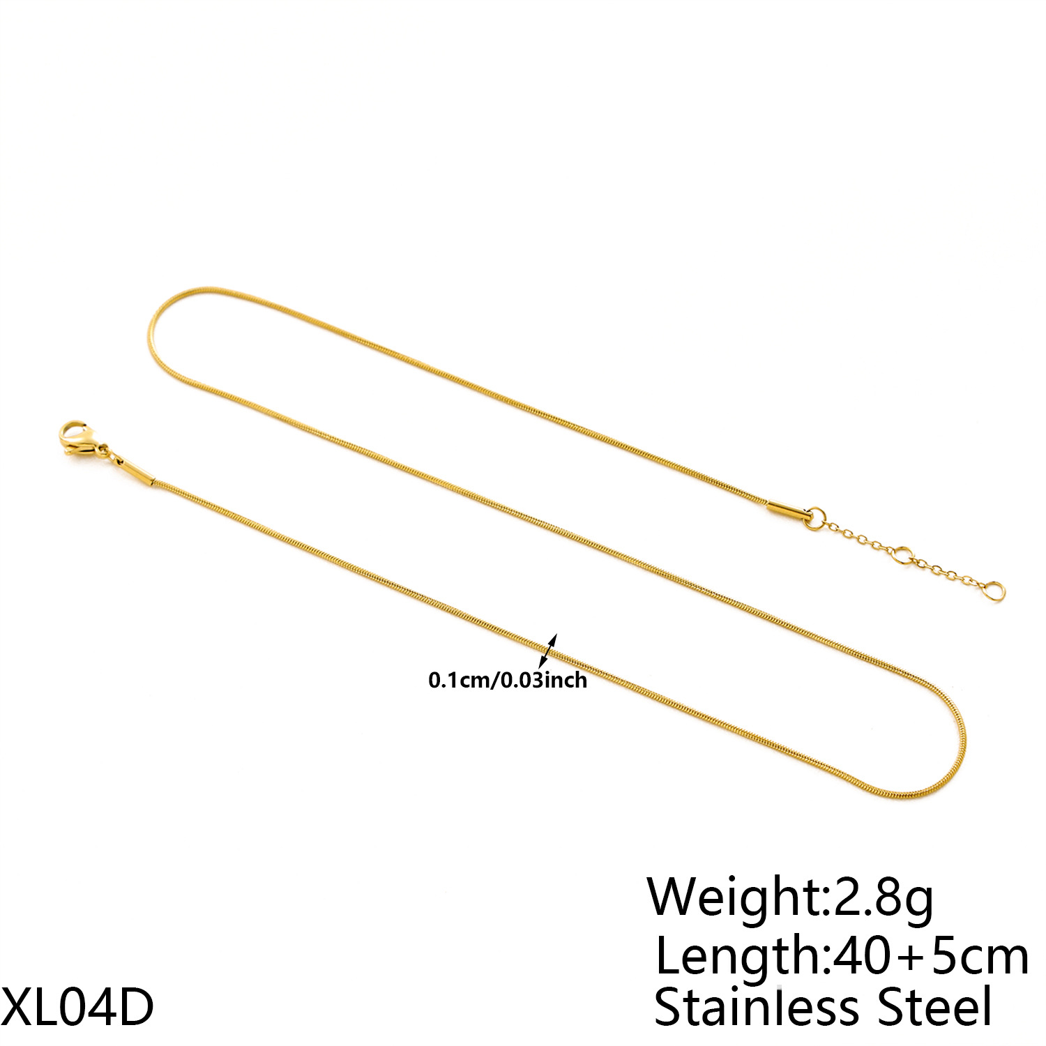 1 Gold chain -40+5cm